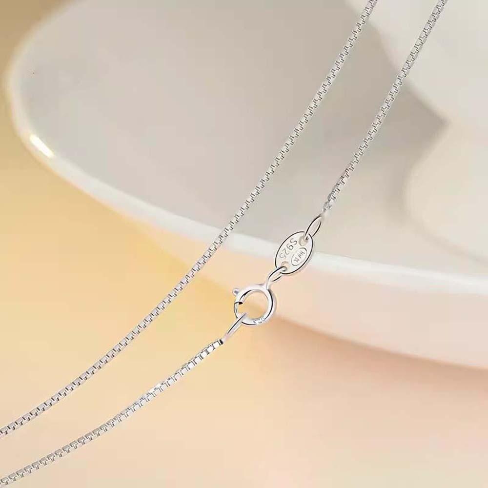 Luxury Stacked Silver Necklace 925 Silver Collarbone Chain Wedding Glitter Choker Necklace  Party