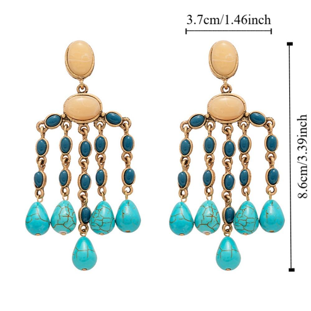 Bohemia Style Bohemian Turquoise Earrings Turquoise Earrings Pendant  Women