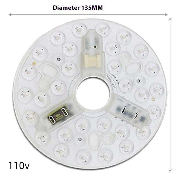 1Pcs Ceiling Fan Led Light 110V 220V 3000K 4200K 6500K 5.3 Inch Led Light Retrofit Kit 3 Color Dimmable Memory Function For Home