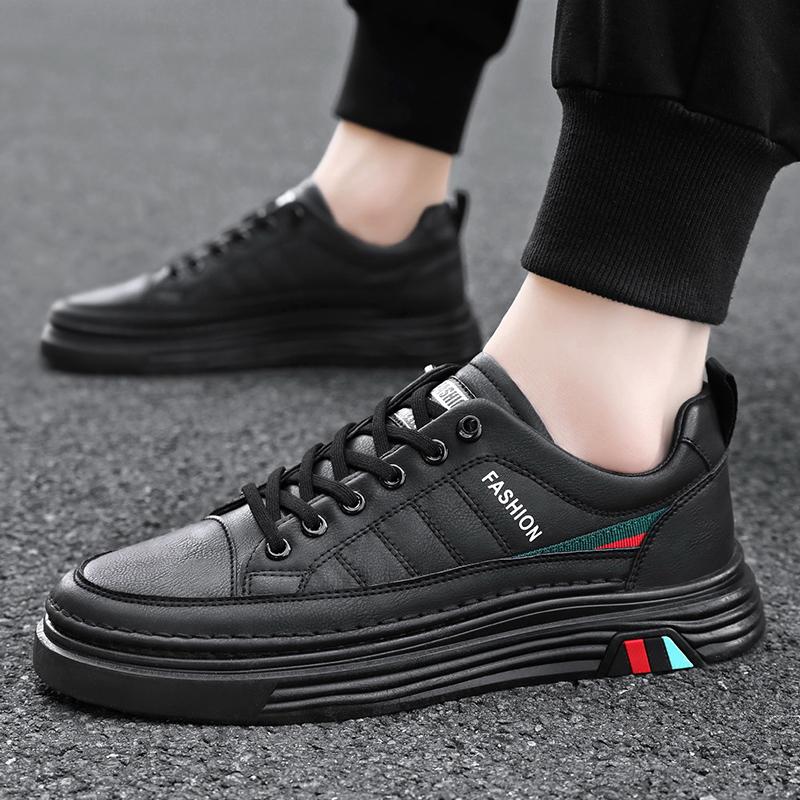 Tênis de corrida masculinos luxuosos para corrida ao ar livre para calçados masculinos, tênis leves e casuais para treinamento, tênis de skate, couro