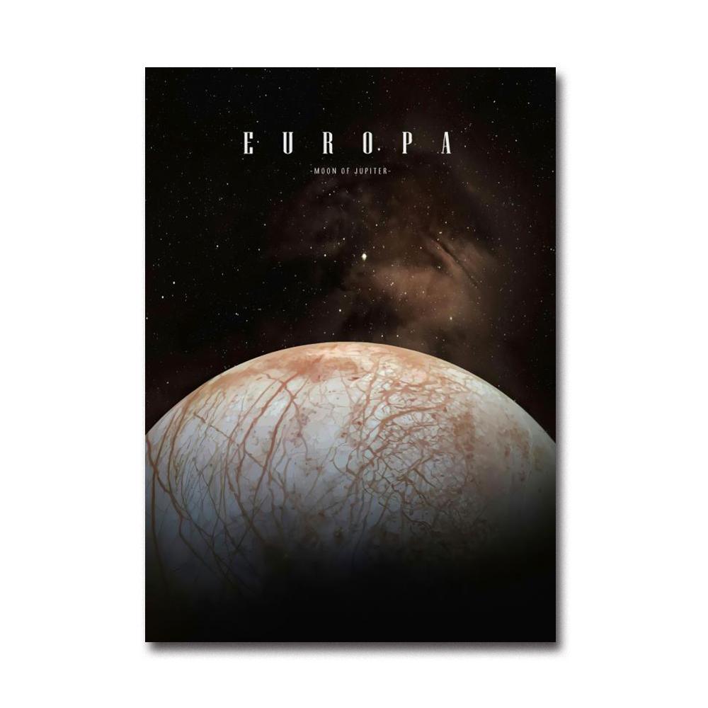 Solar System Planet Mercury Venus Earth Mars Jupiter Saturn Uranus Neptune Wall Poster Home Decor Canvas Painting Print Pictures