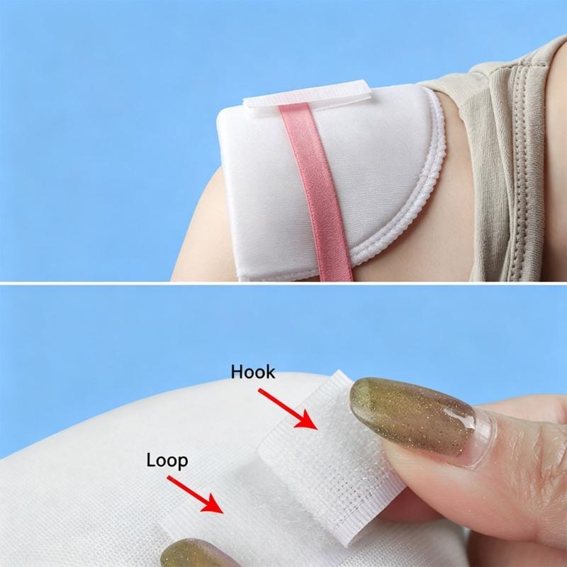 Cushioned Shoulder Inserts for Clothing Structure, Contoured Garment Support with Touch-Close Closure, Set of 3