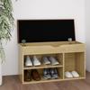 Day and Night - Day and Night Shoe Bench with Sonoma Engineered Wood Cushion 80x30x47 Cm