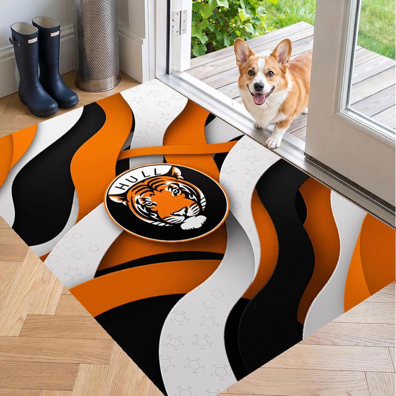 Soft Floor Carpet Hull City Football Pattern Area Rug Decorative Mat For Home Room Decoration