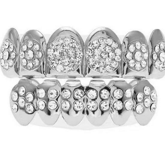 18K Gold Plated Diamond Hip Hop Grill – European Hot Seller for Christmas Performances