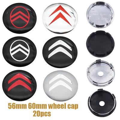 20 stuks 56mm 60mm 3D logo Auto wieldop Wielnaafdop auto Velg refit stofdichte badge covers styling accessoires