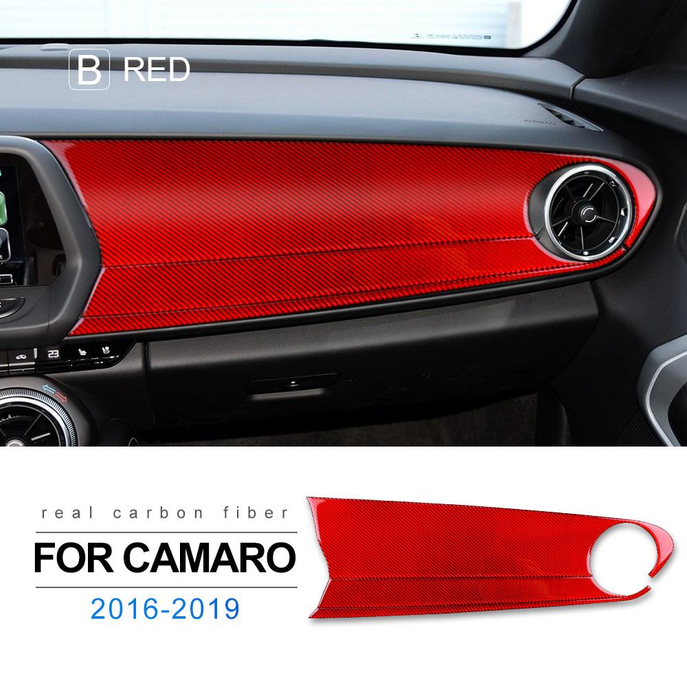 Carbon Fiber Dashboard Trim for Chevy Camaro 2016-2019 Interior Accessories 2-Piece Set