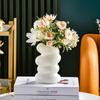 Nordic Spiral Vase: Creative Glazed Imitation Porcelain for Dry/Wet Flowers in Living Room