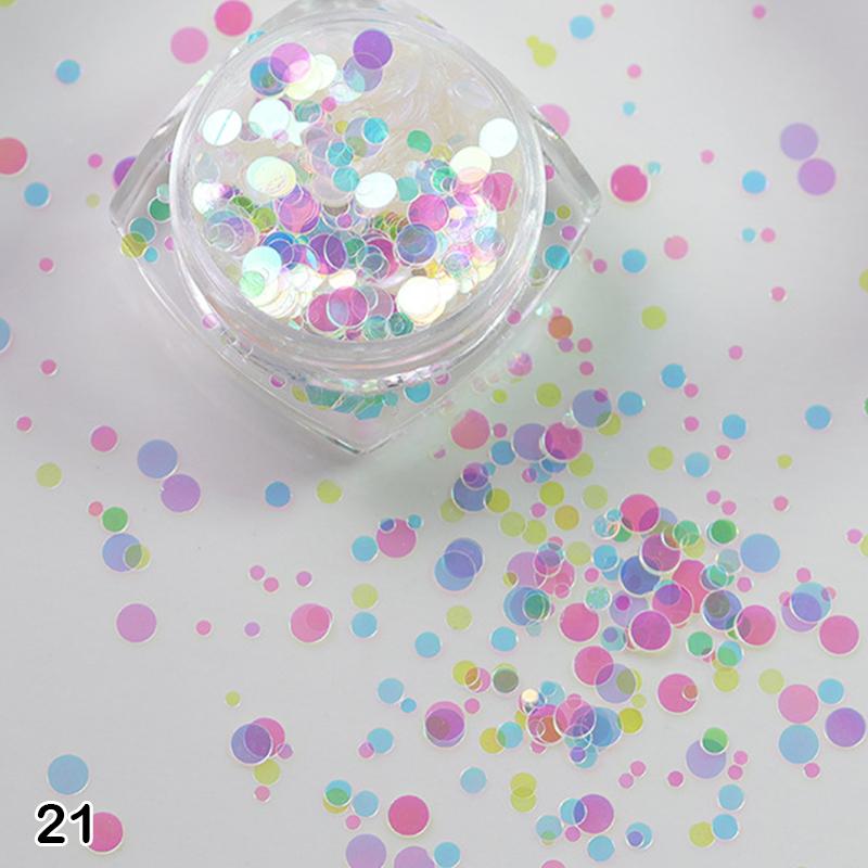 1Box Nail Art Super Glitter Sequins Holographic Northern Nail Art Sequins Lights Laser Flakes Sticker DIY Accessories Manicure