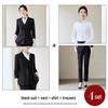Professional Women's Autumn Suit Set - Formal Workwear for Hotel Front Desk Manager with Long-Sleeved Jacket and Pants