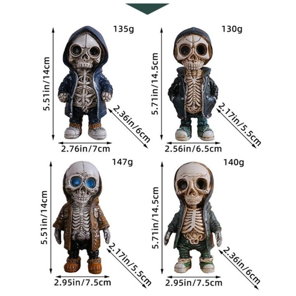 Gift Skeleton Figurines Halloween Decoration Skeleton Ornament Exquisite Skeleton Statue Home