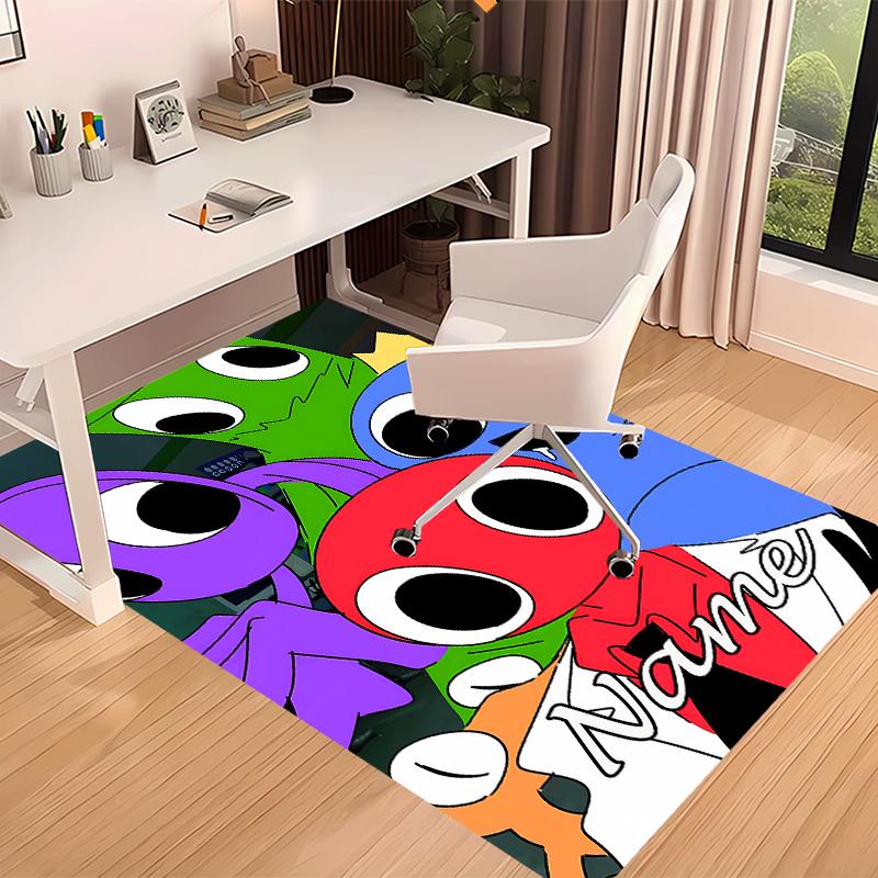 Custom personalization Rainbow Friends Print Area Rug - Soft, Washable Non-Slip Indoor Mat,Living Room,Home&Office Decorative Rug