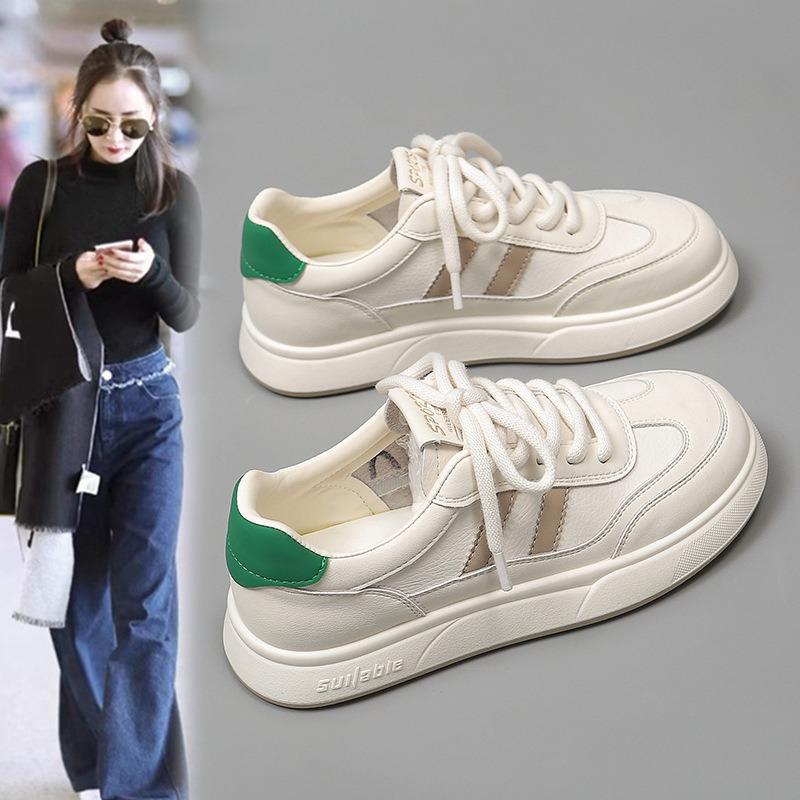 Women's shoes new spring and autumn niche shell head white shoes platform versatile sports board shoes casual