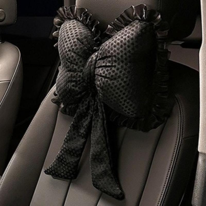 New car headrest waistrest lace polka dot car seat neck pillow cushion cute cushion