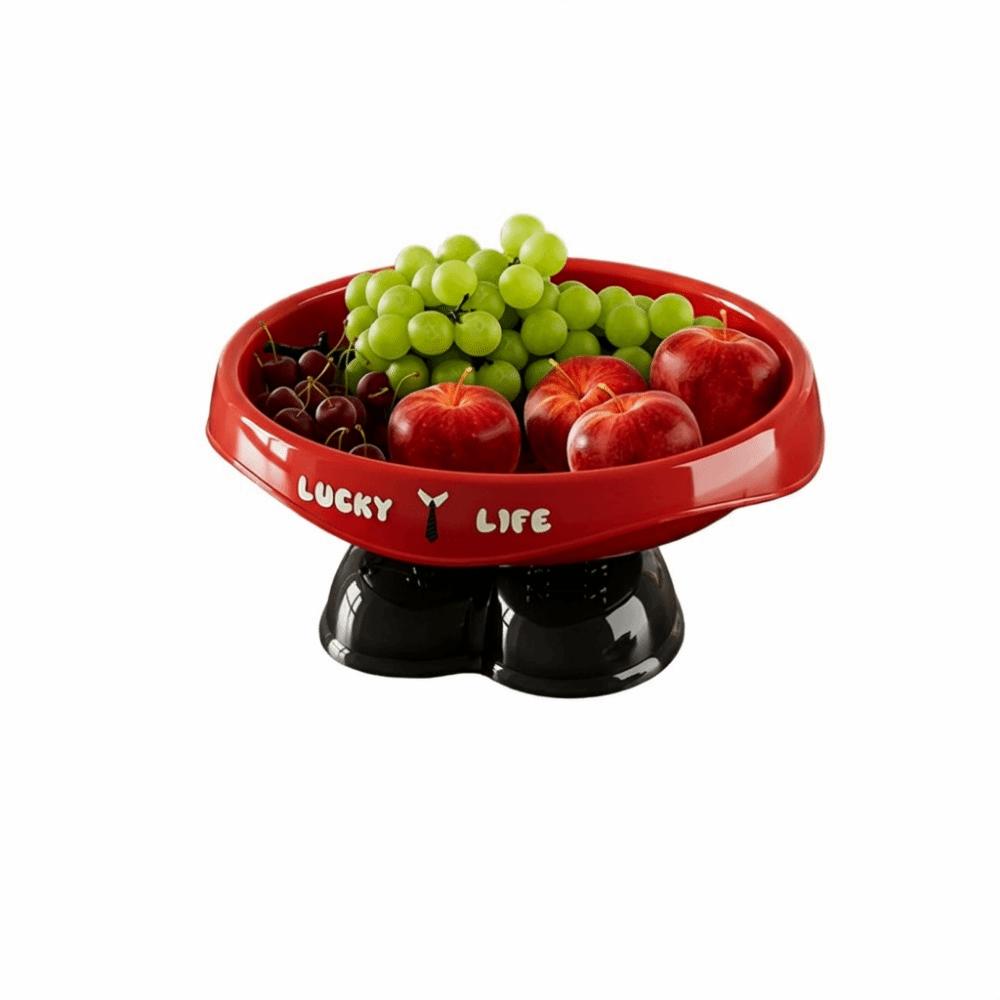

Dopamine Fruit Plate Multifunctional High Footed High Footed Tray Large Capacity Bottom Drainage Candy Snacks Plater