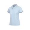 Li Ning Logo Schweißabsorbierend Atmungsaktiv Pullover Poloshirt Damen Tops Himmelblau APLU072-3