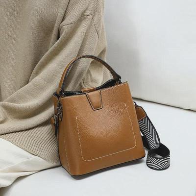 Borsa a Secchiello da Donna in Vera Pelle Nuova 2024: Alla moda, Versatile, Texture di alto valore, Design chic più piccolo