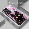 Cute Little Cat Black For Oppo A79 5G 58 78 74 60 4G Reno 11F Realme GT 6 11 Note 50 10 C55 X2 Tempered Glass Black Phone Case