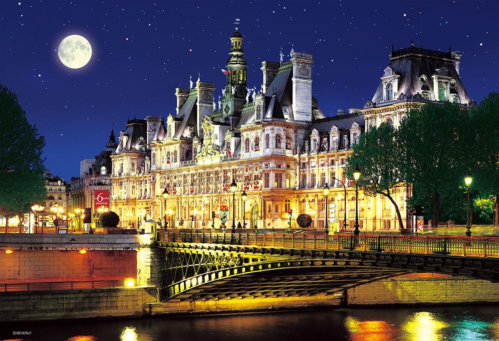 

[Made in Japan] Beverly 300-Piece Jigsaw Puzzle: Paris City Hall under the Starry Sky (26 x 38 cm) 300-111