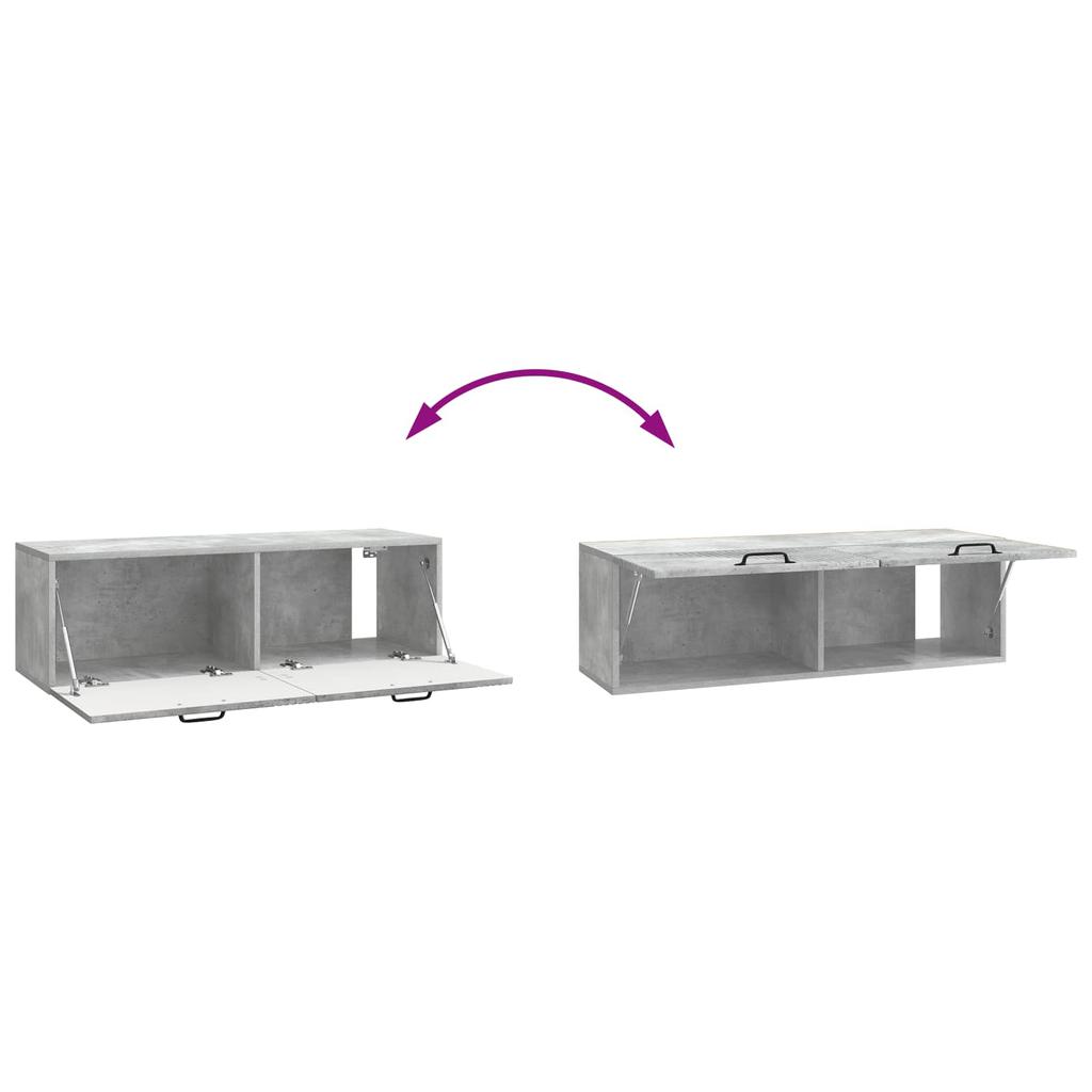 Wall Mounted TV Cabinet Concrete Grey 98 x 31 x 30 cm