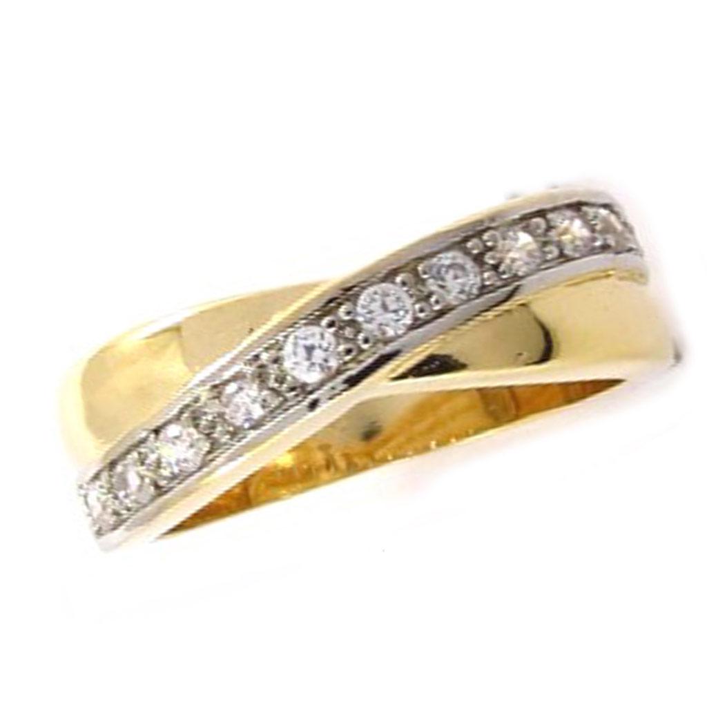 Inel alb placat cu aur „Goddess”.