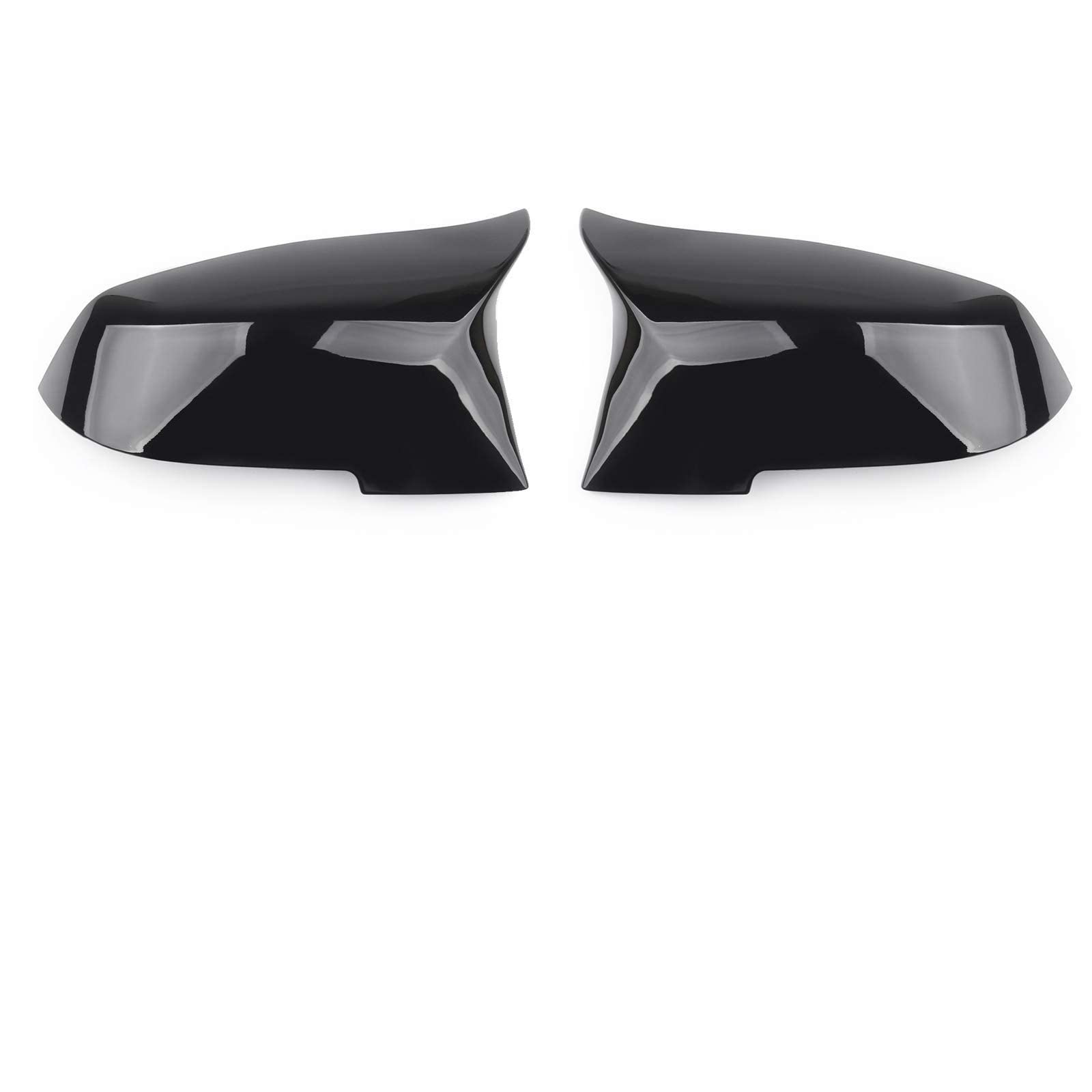 

Bruce Shark Rearview Mirror Car Side Mirror Compatible with BMW F20 F21 F22 F23 F87 M2 F30 F31 F32 F33 F36 Left and Right Gloss Black & Covers, чёрный