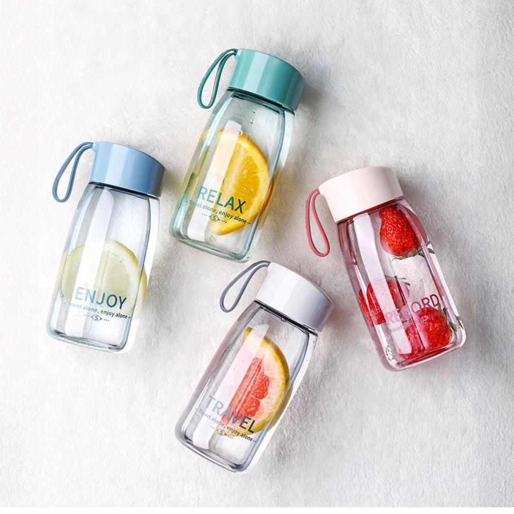 High Appearance Student Water Cup Summer Portable Plastic Cup Drop Resistant High Temperature Resistant Transparent Girls Cup