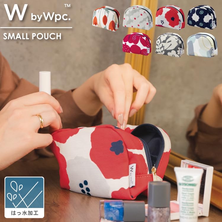 Patterns Small Pouch Flowers and Birds Charcoal Water Repellent Cosmetic Pouch Travel Stain Resistant Cute Stylish Accessories Commuting to School