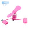 Portable 3 IN 1 Mini Fan USB Mobile Phone Cooler Fan For iPhone Samsung Xiaomi Micro/Type-C/IOS Universal Cooling Accessories 5