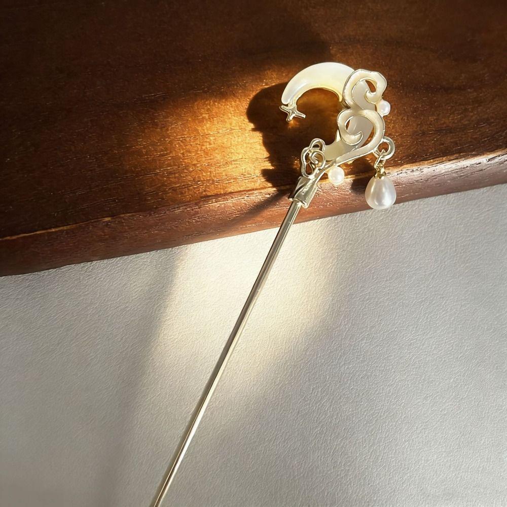 Moonlight Stone Hairpin Accessories New Chinese Style Chopstick Shaped Hairpin  For Woman Girl