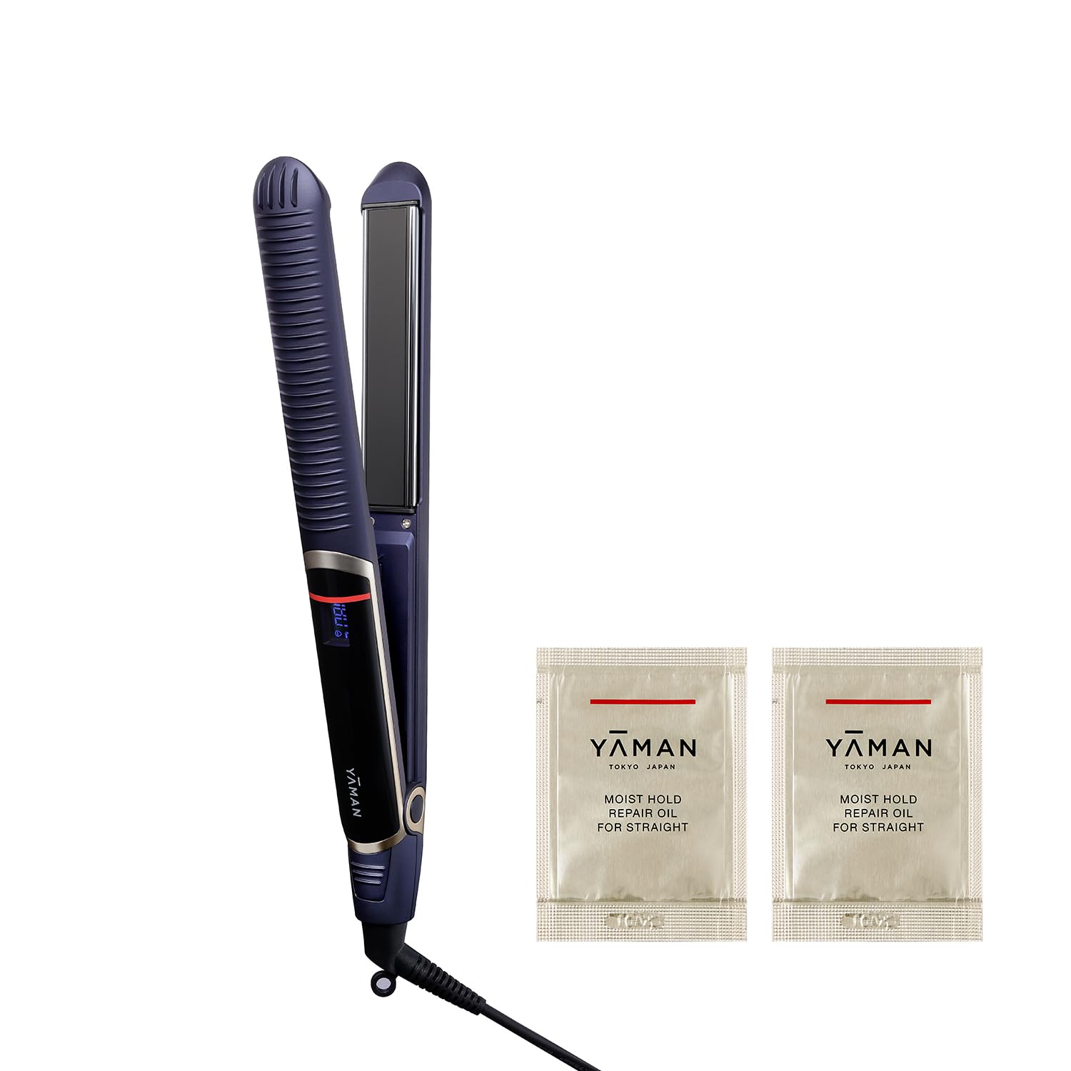 

[Amazon.co.jp Exclusive] YA-MAN Smooth Hair Straightener, Photo Ion, International Compatible, + 2 Hair Oil Pouches, YJHB3L, Navy