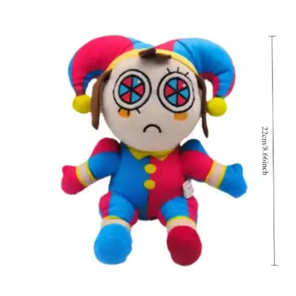 25CM Funny Maid Jax Plush Rabbit Doll Holding Gun Soft Stuffed Animal Amazing Digital Doll Circus Cartoon Toy For Kids Gift
