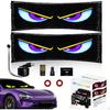2PCS 14.7"X3.6" Devil Eyes Light For Windshield, Flexible Scrolling Programmable Led Car Eyes, Devil Eyes Light For Cars,Truck Windshield With Remote