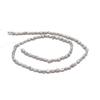1String, Grey Natural Freshwater Pearls, Handmade Rice Pearl Beads for Jewelry Making DIY Crafts (Beads 3-4mm, Length 36cm)
