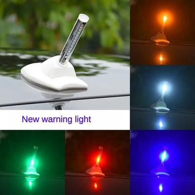 Antena de carro superior barbatana de tubarão LED flash solar luz de colisão de carro tubarão decoração universal teto SUV caminhão caixa decoração exterior