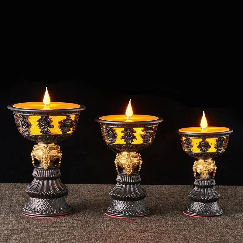 1 Pc Simulated Candle Buddhist Tools in Buddhist Temples Home Decoration Pray for Auspiciousness  home accessories feng shui