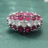 Luxury Red Cubic Zirconia Shining Engagement Band Ring For Women Silvery Color Anniversaries Valentine Romantic Ring Jewelry