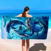 Microfiber Beach Towel Dolphins Quick-Drying 3D 150X75 Cm