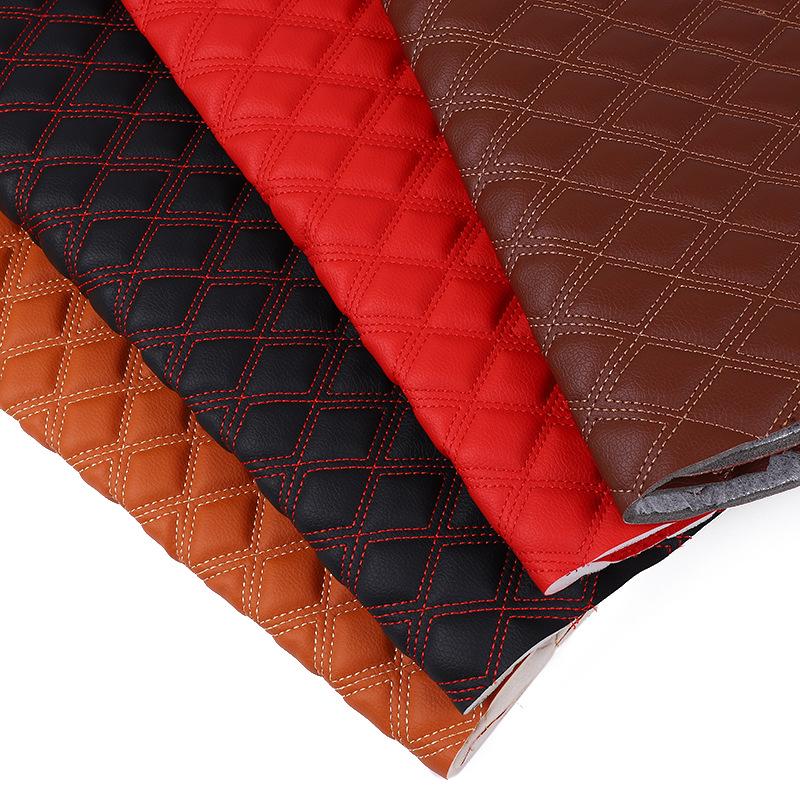 Thick Faux Leather Embroidered Car Interior Floor Mats & Headliner Trim