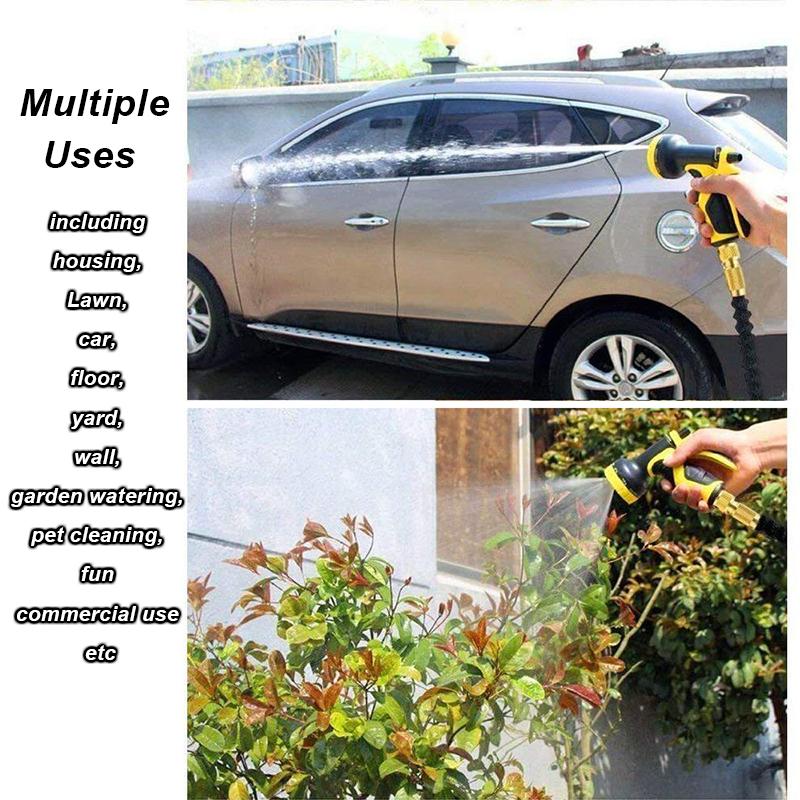 Garden Hose Expandable 25-100ft High Pressure Car Wash Plastic Pipe Magic Flexible Water Hose with Spray Gun for Watering