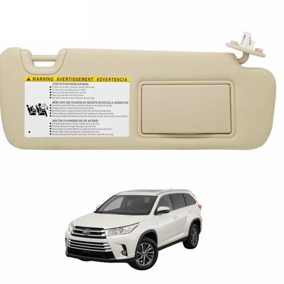 Sunvisor for 2014-2019 74310-0E074-A0 74320-0E074-A0 with Makeup Glass Passenger/Driver Side Car Sunshield