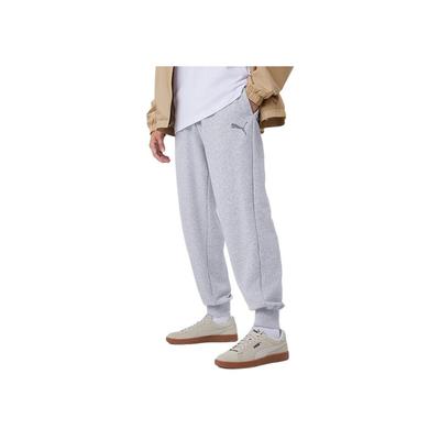 Relaxed Solid Color Breathable Fashion Versatile Knitted Sports Pants Men Bottoms Gray 683481-04