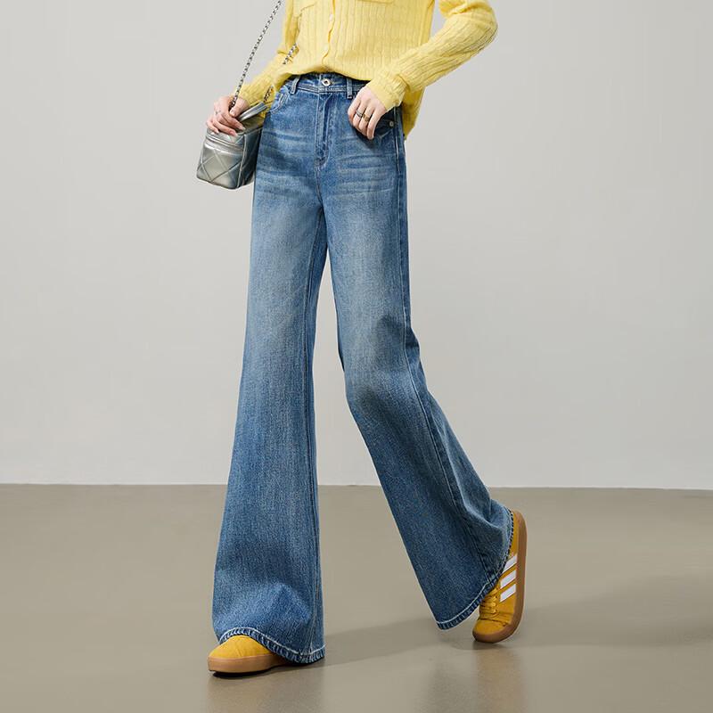 ESE-Y Women's High-Waist Micro-Flare Stretch Jeans