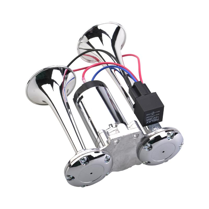 12V 24v 150dB Dual Tone Car Air Horn Kit Super Loud Trumpet Compressor For Motorcycle Car Boat Truck