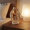 Modern Art Pieces for TV Cabinet 3D Printed Family of Three Figurine, Abstract Parent Child Bond Minimalist Home Ornaments Shelf Sculpture,