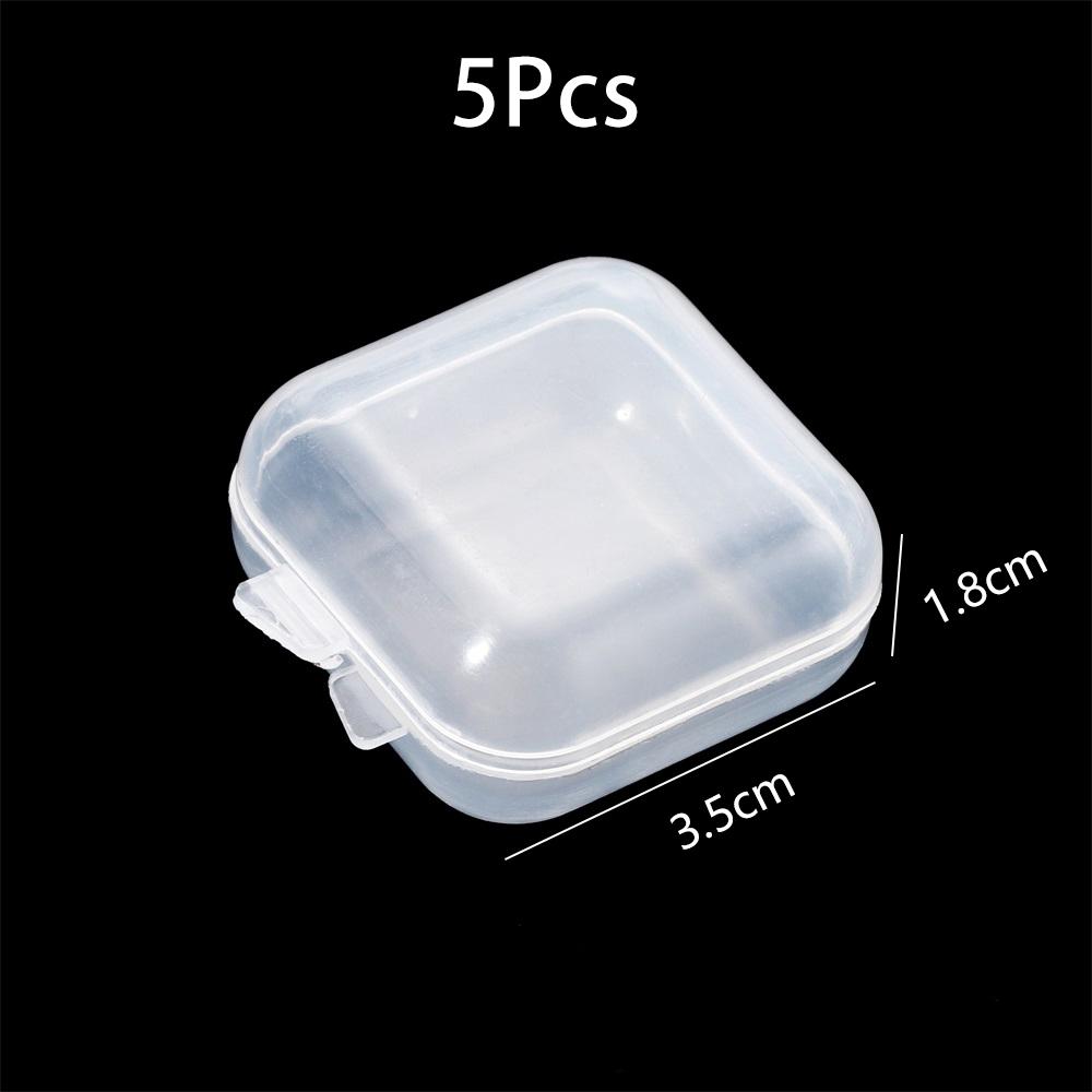 

5/10Pcs Small Boxes Square Transparent Plastic Box Jewelry Storage Case Finishing Container Packaging Storage Box for Earrings