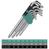 9Pcs/Set Torx Star Wrench Kits Extended Allen Keys Hexagon Spanner Key Set Plum Blossom Dual End L Type Star Screwdriver