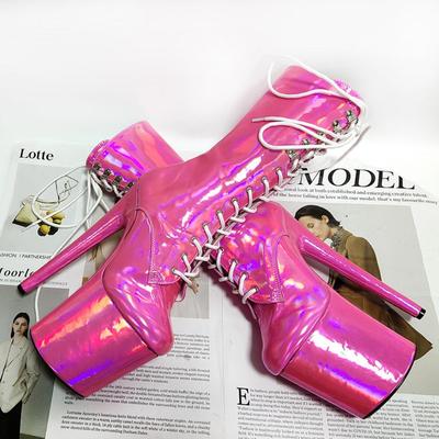 20CM Sexy Frauen Pole Dance Schuhe Dünne Fersen Stiefeletten Plattformen Schuhe Nachtclub Cosplay Sexy Pumps Plus Größe
