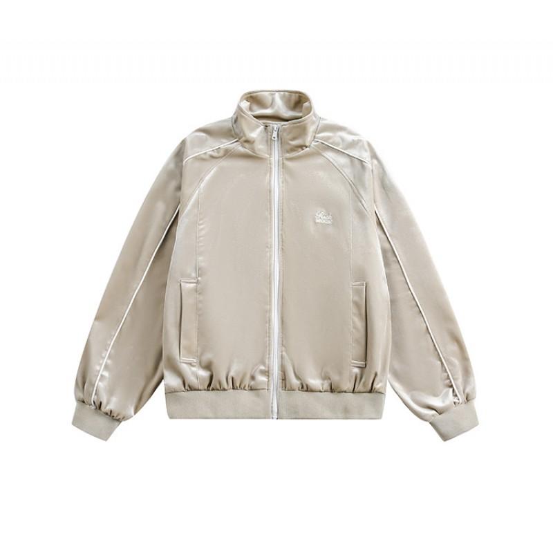 Unisex Oversized Stand Collar Jacket 2026 Casual Outerwear Teens Adults Lightweight Breathable Cotton Blend