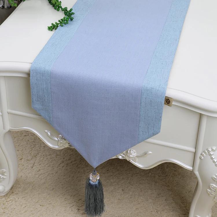 Cotton Plain Linen Table Runner Long Decoration Christmas Wedding Modern Coffee Tablecloth Rectangle Dining Table Pads Placemats